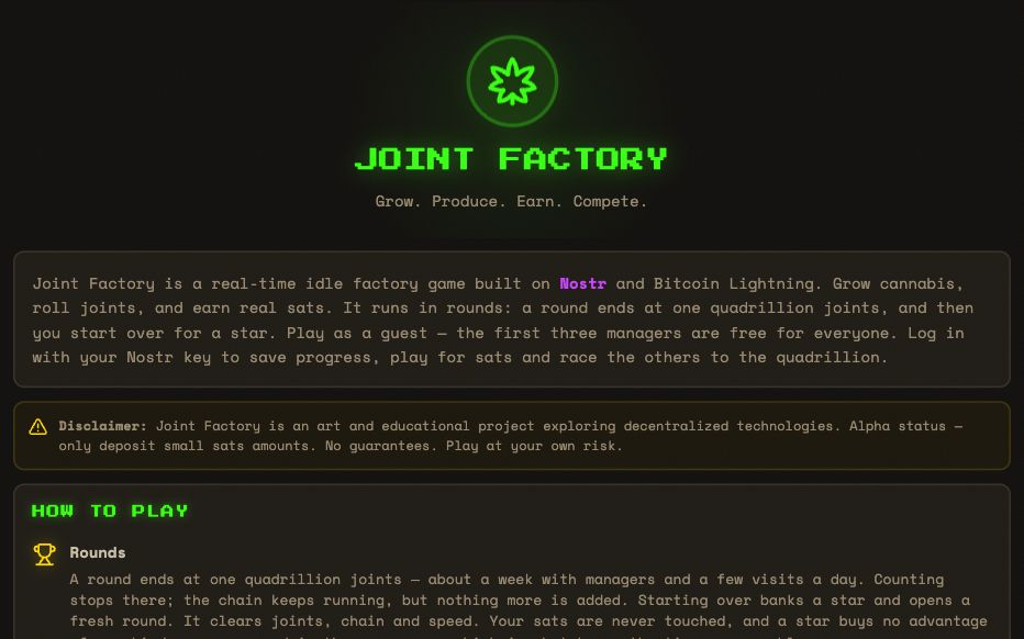 Jointfactory public game introduction and instructions